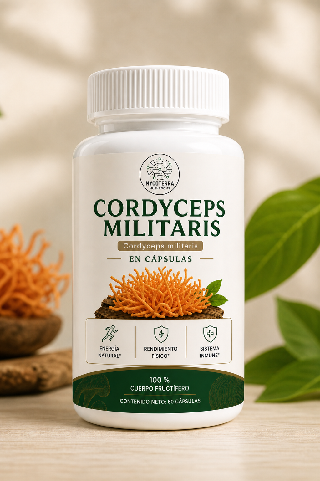 Mycoterra Cordyceps Militaris frasco