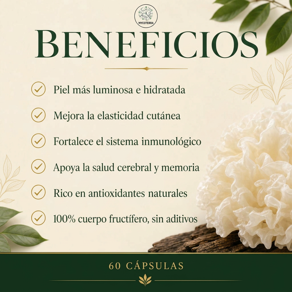 TREMELLA FUCIFORMIS– HIDRATACION Y BELLEZA NATURAL| 60 Cápsulas x 400mg ®